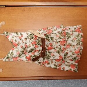 Cute floral dress with belt